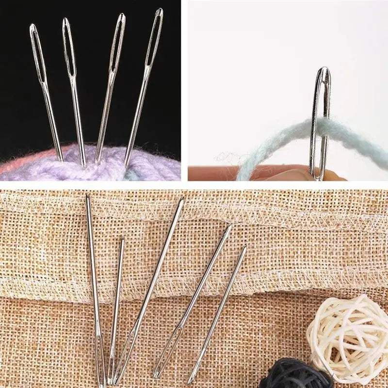 9 PCS Large Eye Blunt Sewing Needles Cross Stitch Knitting Needle