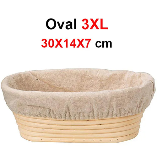 UPORS Rattan Bread Proofing Basket Natural Oval Rattan Wicker Dough