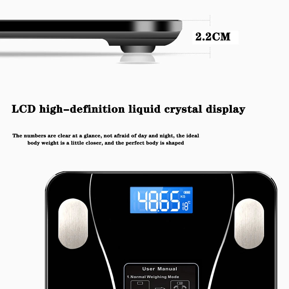 Digital Body Weight Scale Smart Wireless Fat Scale Bathroom Weight