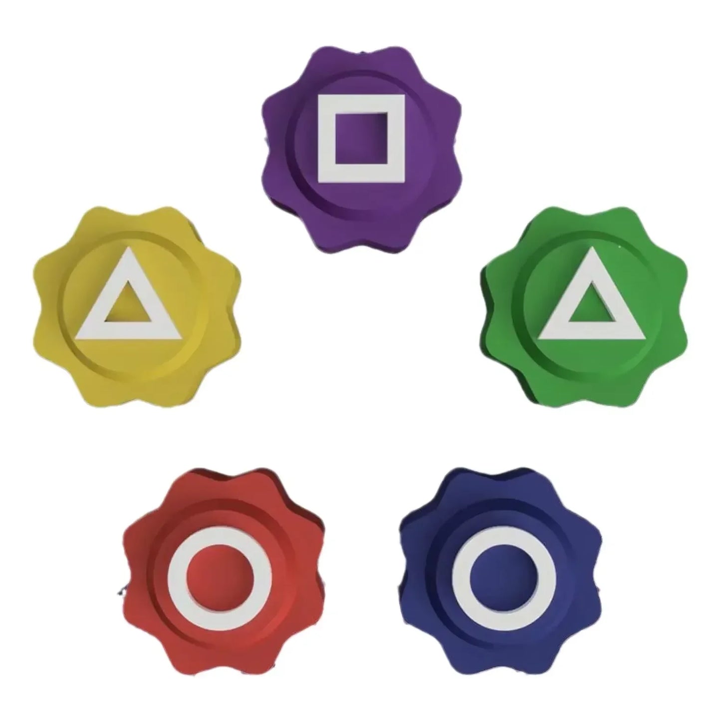 3d Printing Calamari Game Dice Party Game Props Square Circle Triangle