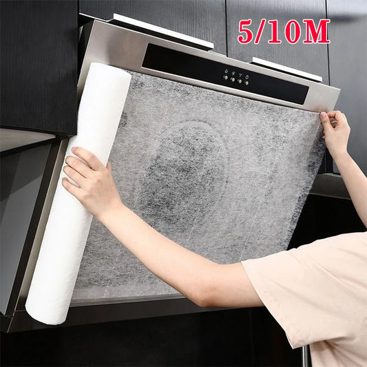 5/10M Disposable Hood Oil Filter Paper Non-woven Cooker Hood Extractor