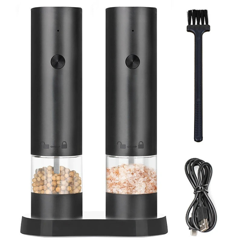 Electric Automatic Pepper & Salt Grinder - USB Charging,