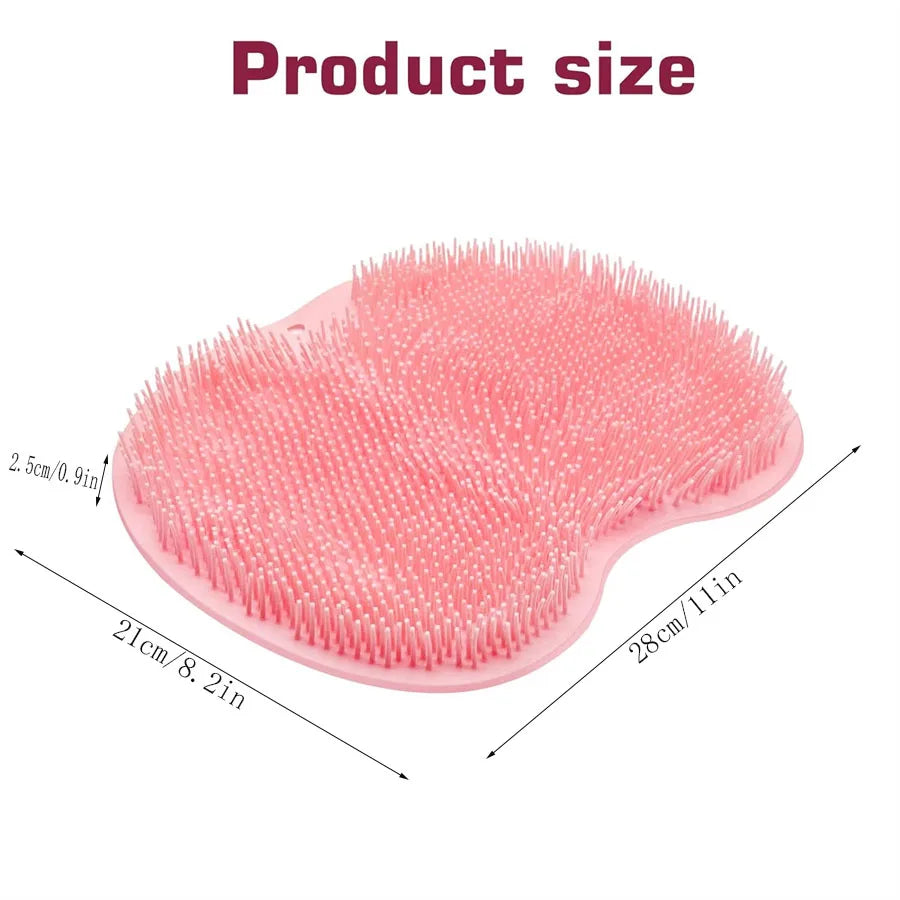 Shower Foot Scrubber Mat Back Washer Exfoliating Bath Wash Pad Wall