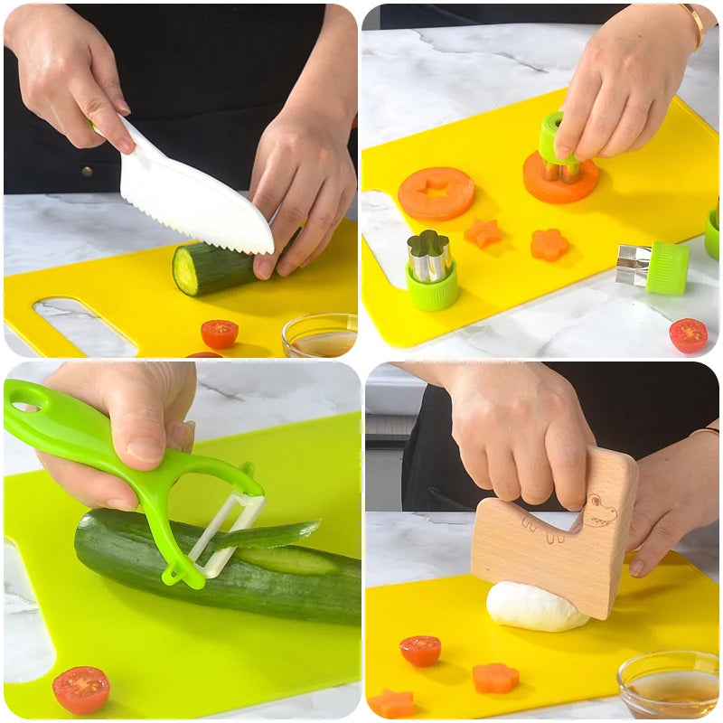 Kids Cooking Cutter Set Kids Knife Toddler Cutter Plastic Cake Fruit