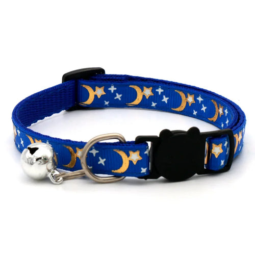 Cat Collar With Bell Cartoon Star Moon Dog Puppy Cat Kitten Collar