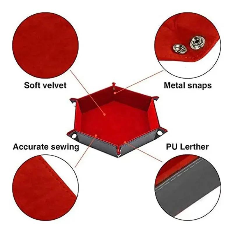 1pc Hexagonal Dice Tray and Miscellaneous Storage Box Board Game Dice
