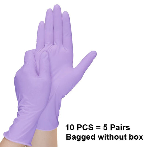 10-100pcs Disposable Purple Nitrile Gloves Latex Free Waterproof