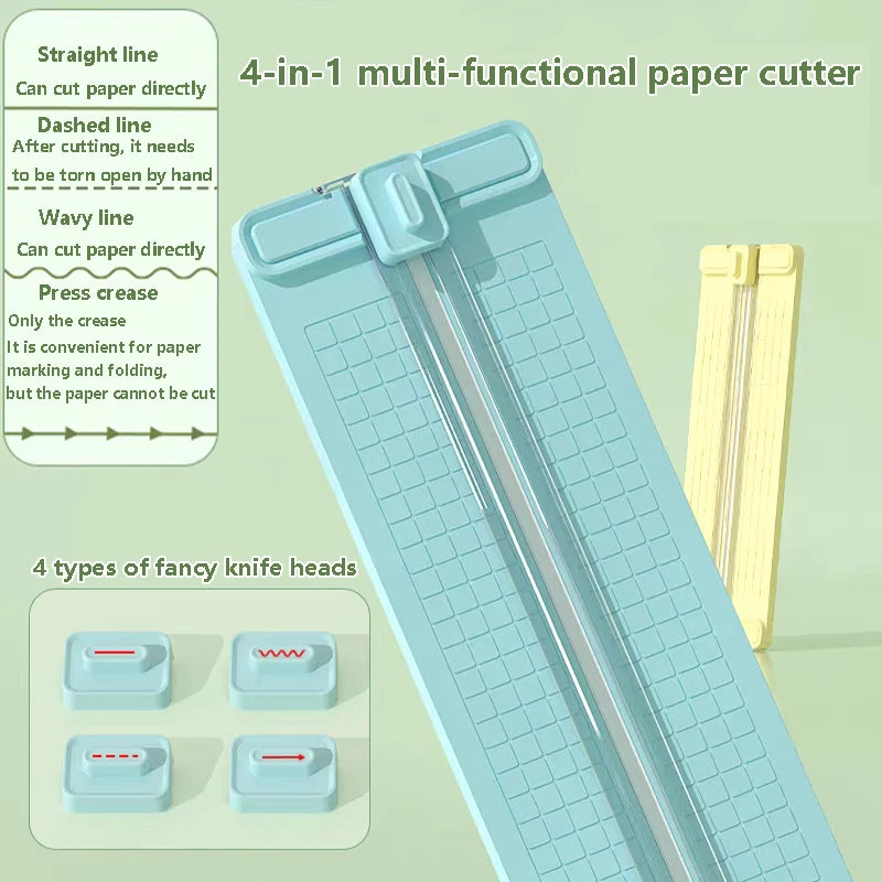 1PC 4 in 1 two-way paper cutter, manual office paper cutter, send 4