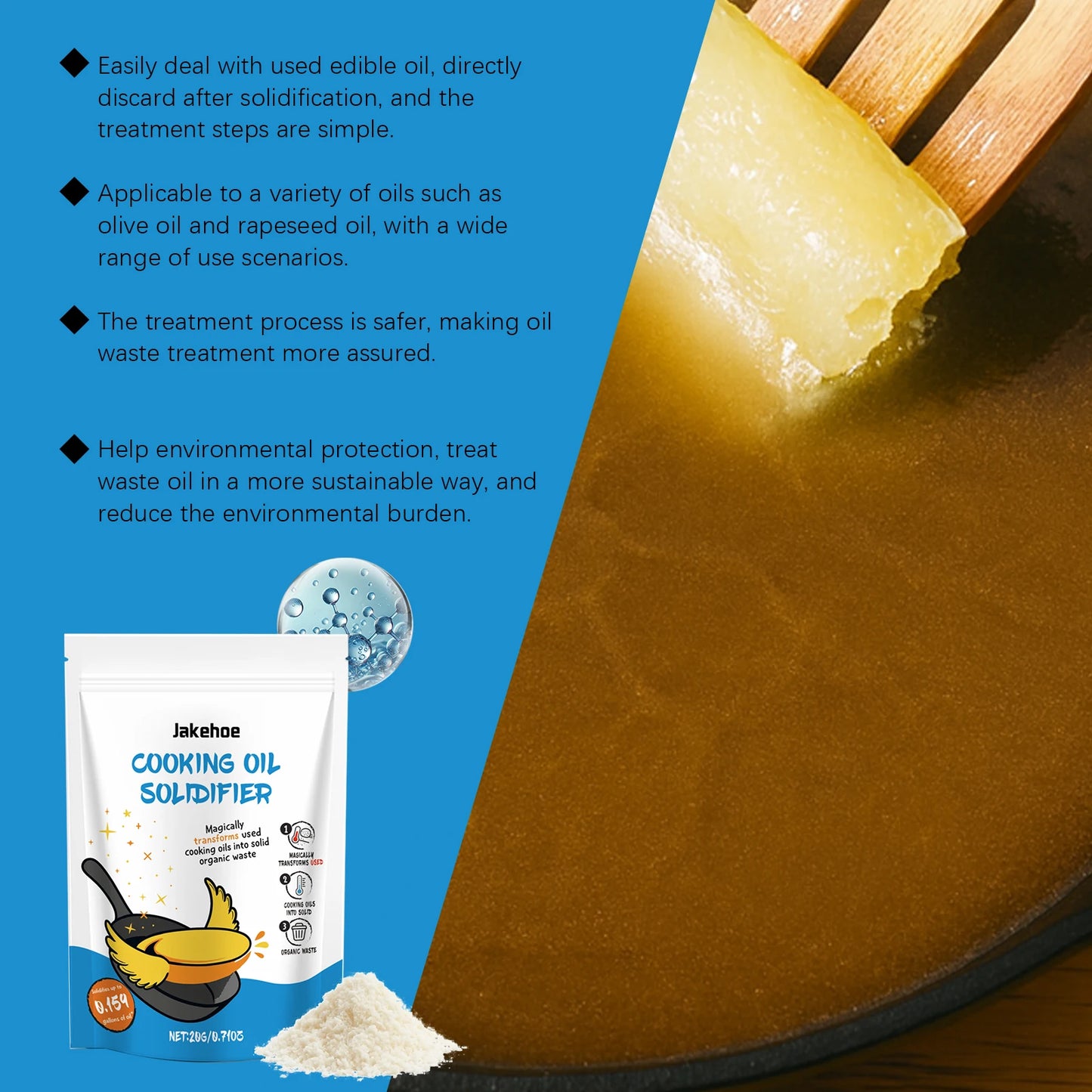 Kitchen Waste Oil Solidification Powder Quickly Solidify Waste Oil