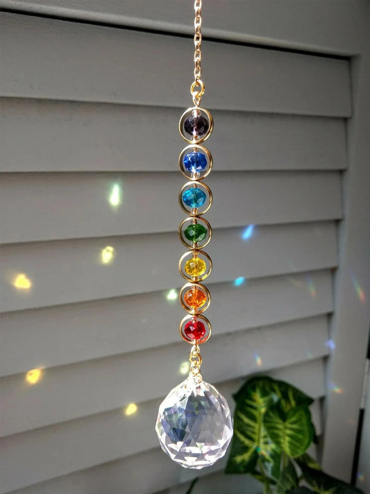 1pc Crystal Suncatcher Mobile Meditation Home Decor Rainbow Maker