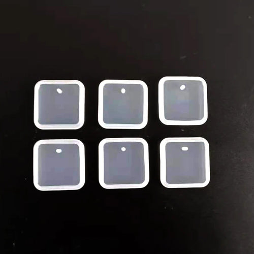 1/6/10pcs DIY Keychain Pendant Silicone Mold Set Crystal Epoxy Resin