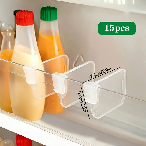 5 10 15 20PCS Sturdy Clear Refrigerator Organizer Dividers Adjustable