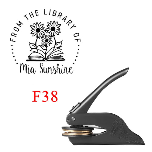 Embosser Stamp LOGO Customized Wedding Library Book Private Seals