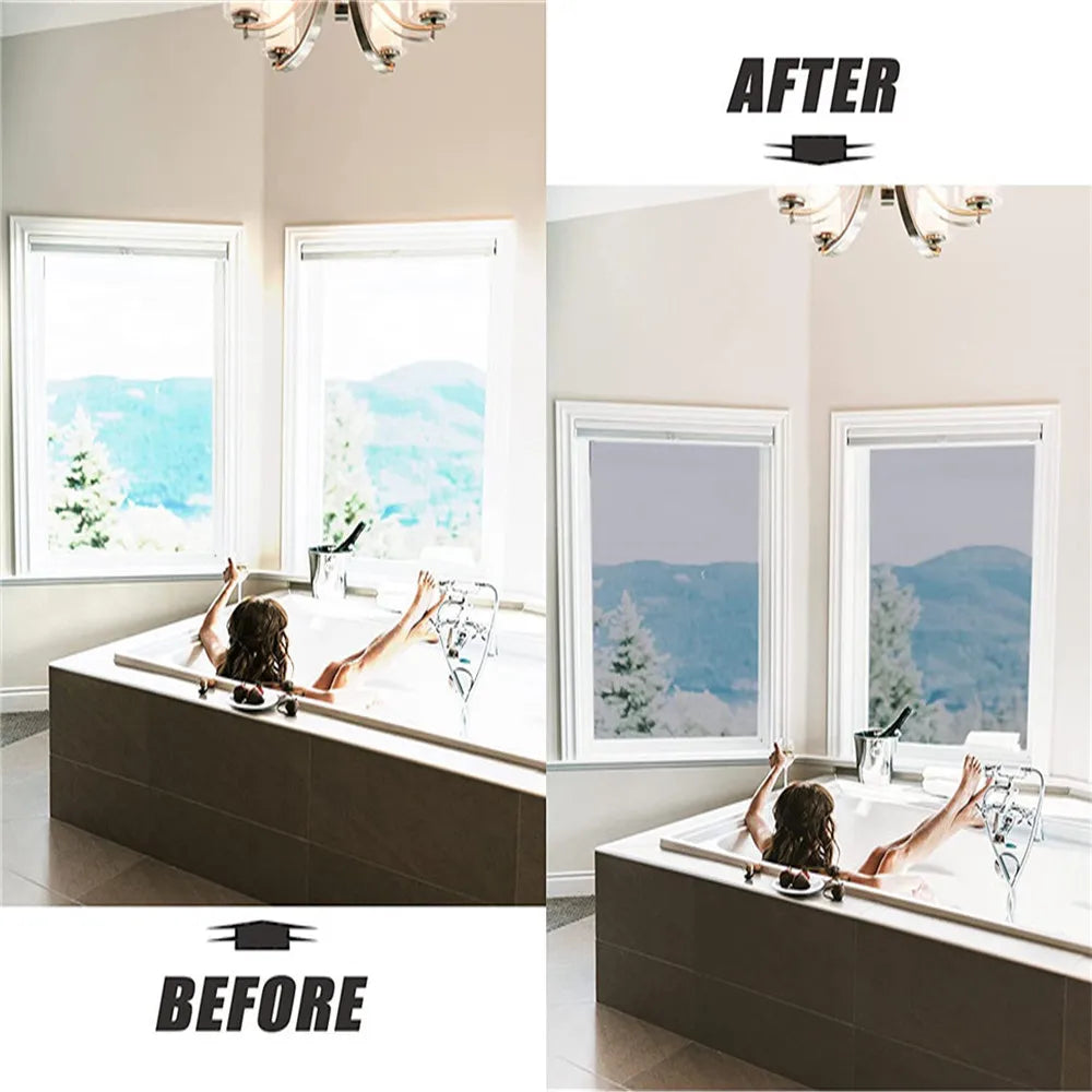 AFDB One Way Window Film, Mirror Effect Tint Glass Covering for Home