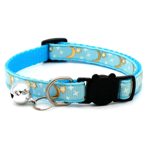 Cat Collar With Bell Cartoon Star Moon Dog Puppy Cat Kitten Collar