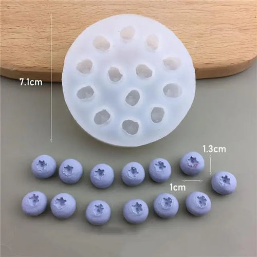 3D Blueberry Raspberry Candle Mold Simulation Fruit Fondant Silicone