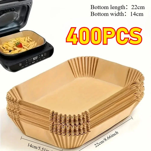 Extra Large Rectangular Paper Air Fryer Liners - Non-Stick, Easy