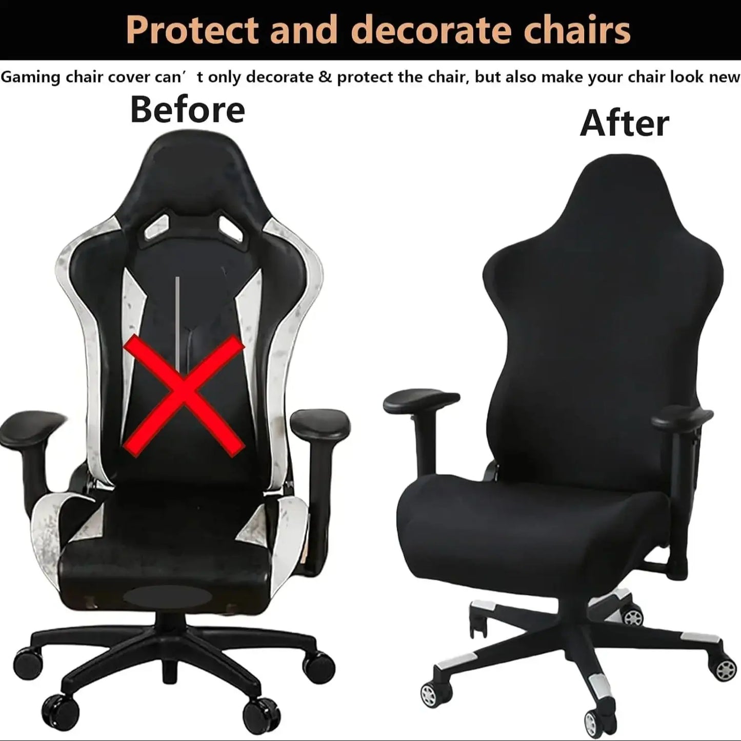 Gaming Chair Cover-Gaming Chair seat Cover 4pc/Set Gaming Chair Covers