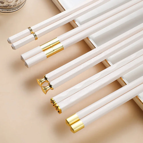 5Pairs High Quality Japanese Non-Slip Chopsticks Korean Home Hotel