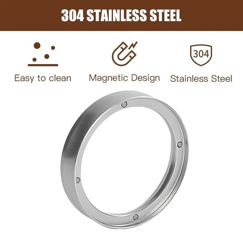 Coffee Dosing Ring 51mm 53mm 58mm Espresso Dosing Funnel Magnetic For