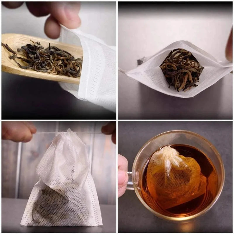 Disposable Teabags Non-woven Fabric Tea Filter Bags for Coffee Spice