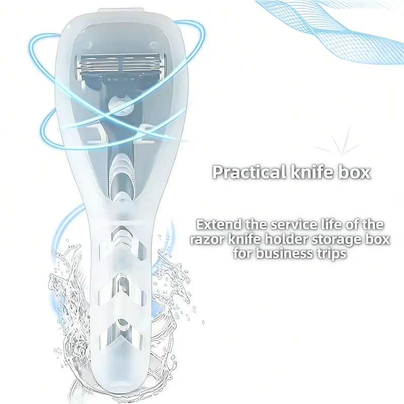 1 PCS Transparent Razor Storage Case Portable Dustproof Lightweight