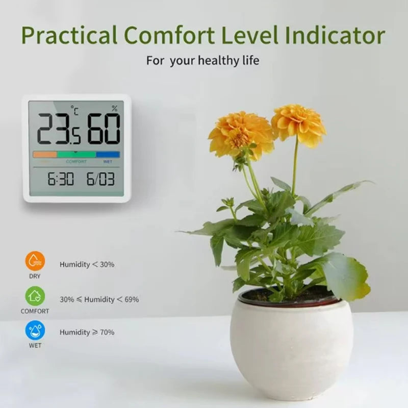 2024 New Digital Home Indoor Temperature Humidity Meter LCD Digital