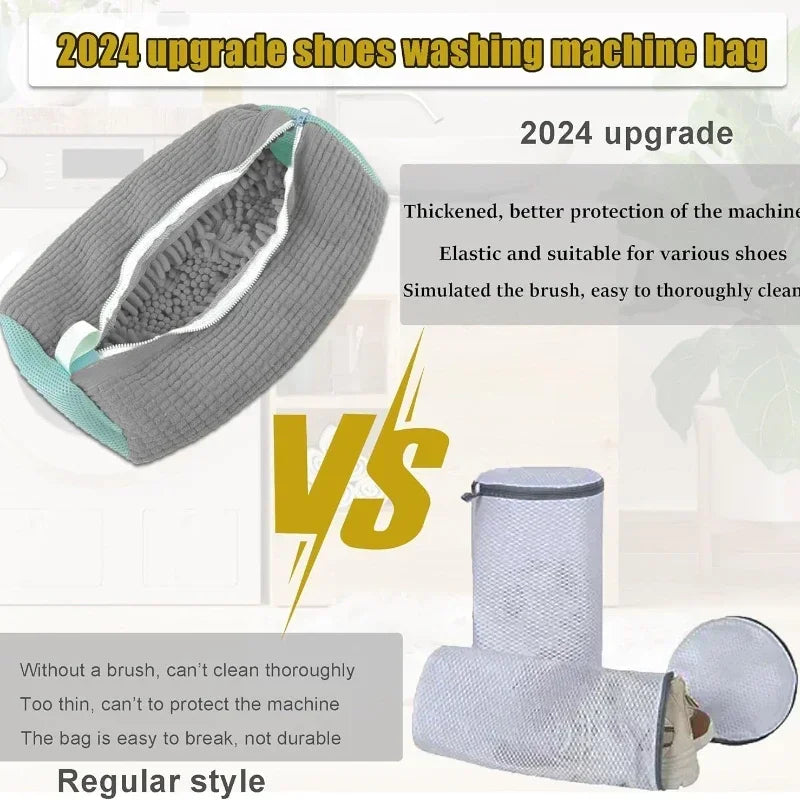 1/2PCS Wash Shoes Bag Padded Net Laundry Shoes Protector Fluffy fibers