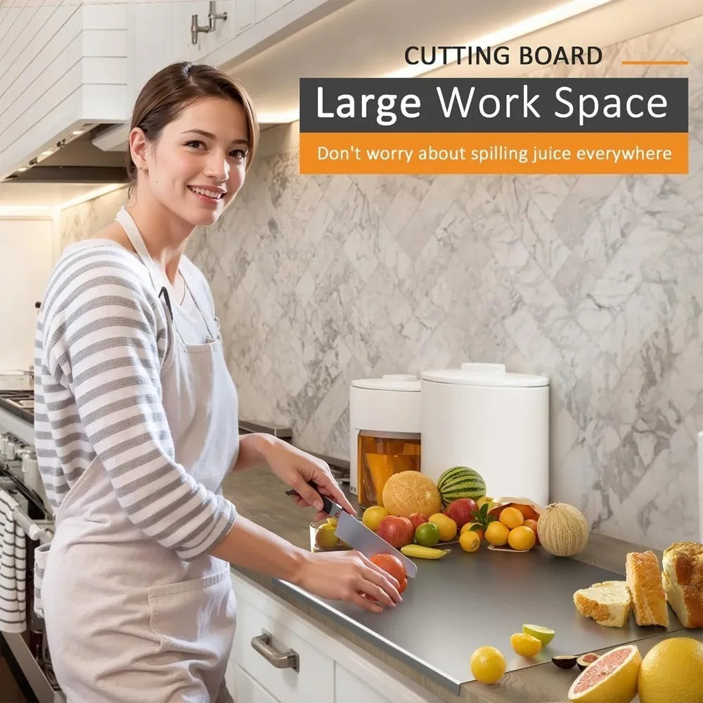 Food Grade Stainless Steel Chopping Board 304 Cutting Board Non-slip