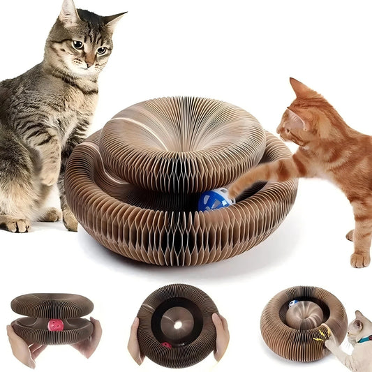 Magic Cat Scratch Organ Board Cat Toy with Ball Cat Grinding Claw Cat