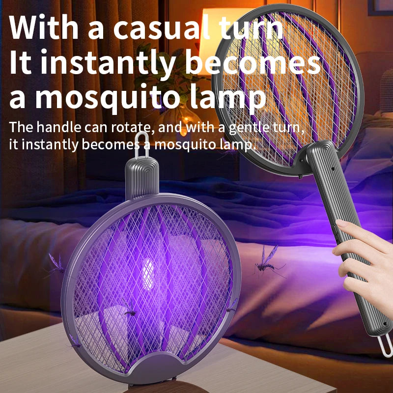 Foldable Electric Mosquito Swatter 3-in-1 Electric Mosquito Killer