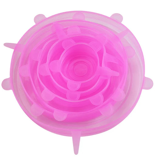 6Pcs Food Grade Silicone Preservation Cover Reusable Airtight Food