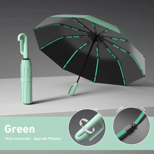 Automatic Umbrella for Men Women Fully Opened Ring Buckle Design 20