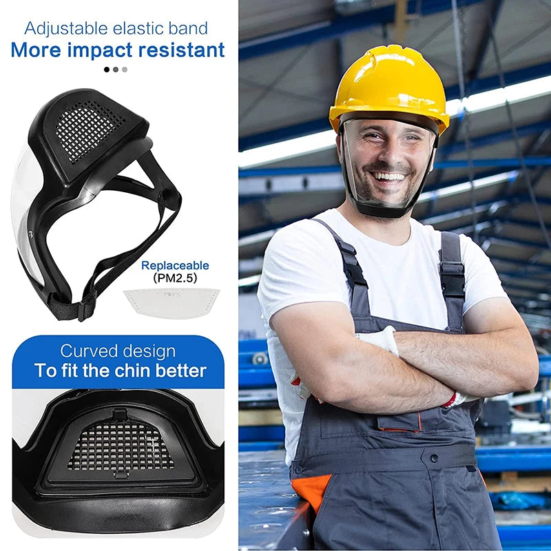 Work Protection Mask Transparent Facial Shield Transparent Facial