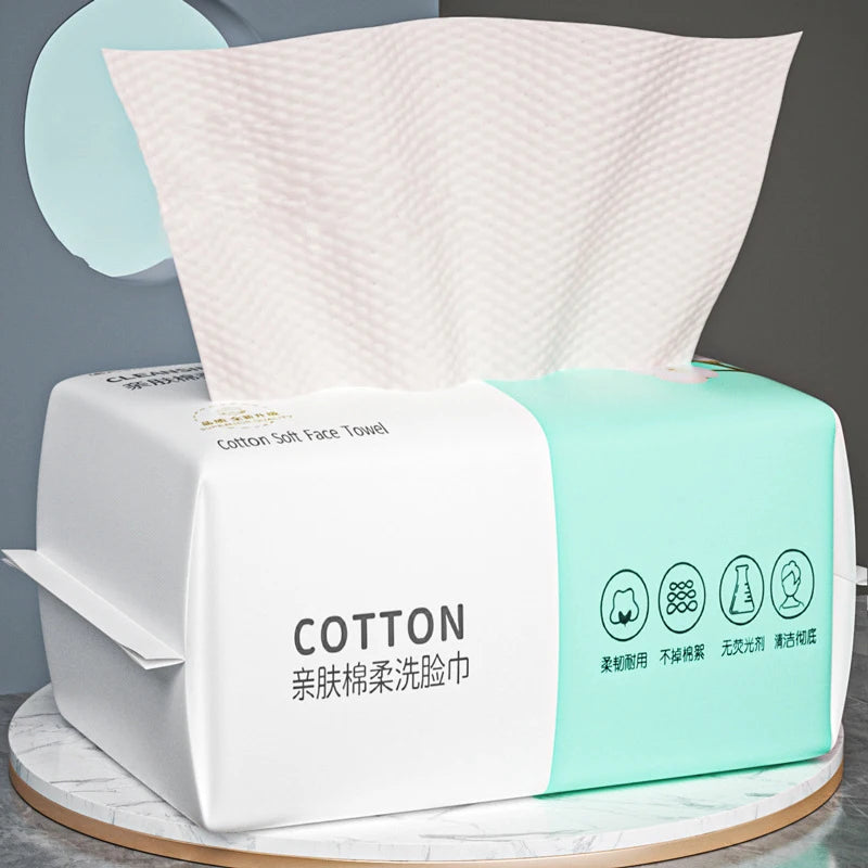100PCS Natural Disposable Face Towel Travel Facial Cleansing Wet And