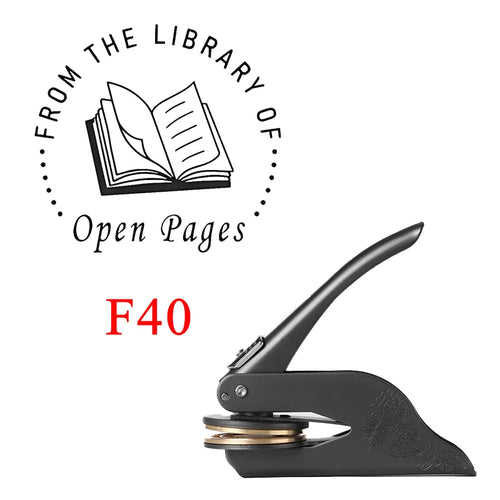 Embosser Stamp LOGO Customized Wedding Library Book Private Seals