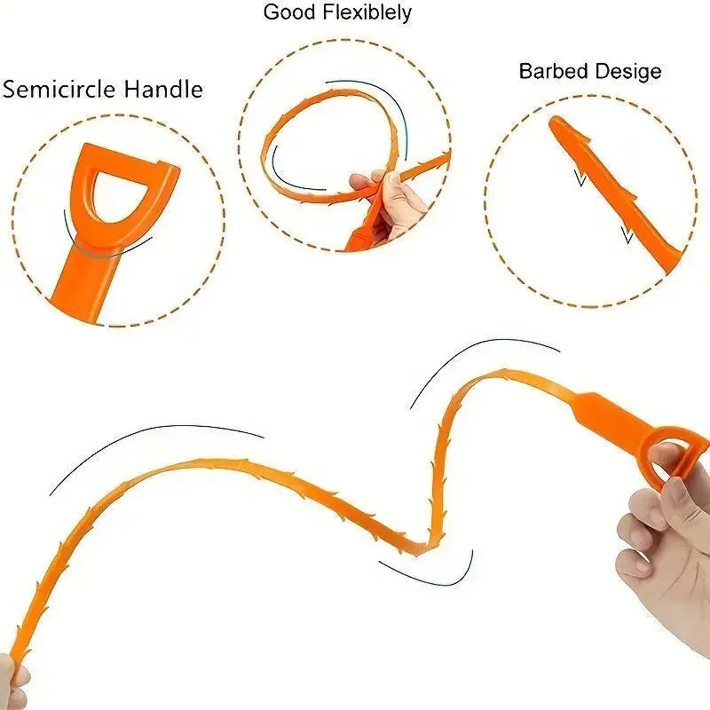 Household Drain Cleaner Tool For Hair Clog Removal Wash Basin Pipe