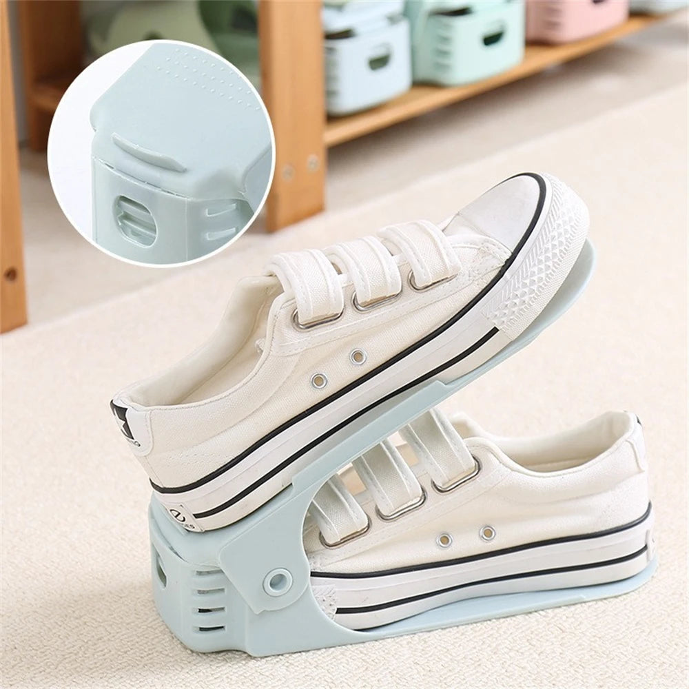 10 Pcs Adjustable Shoe Stacker Shoe Slots Organizer Shoe Slots Space