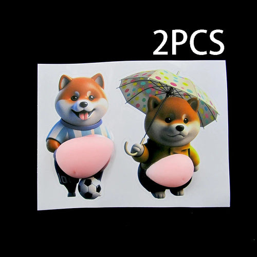 3D Shiba Inu Stickers – Cute Orange Apparel Shiba Inu Stickers, 3D
