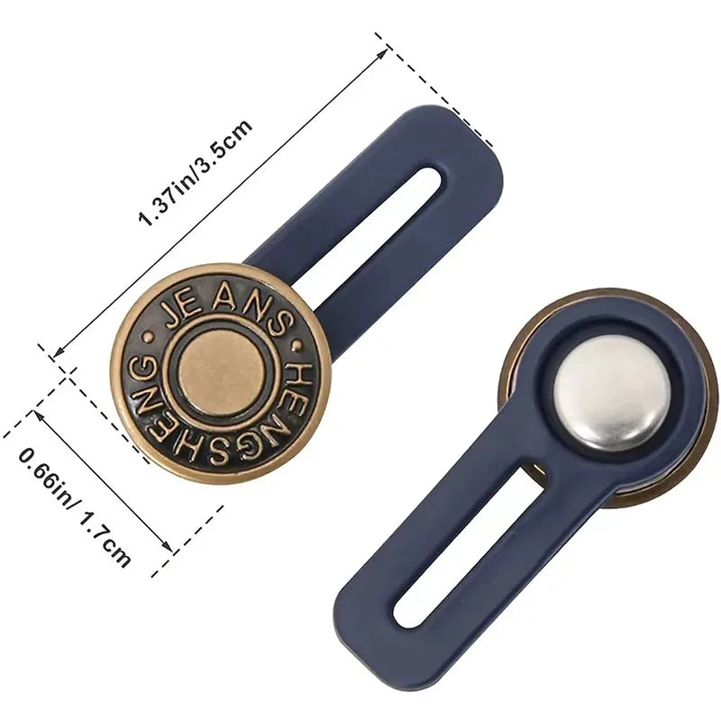 5pcs Button Extender For Pants Adjustable Waist Button Retractable