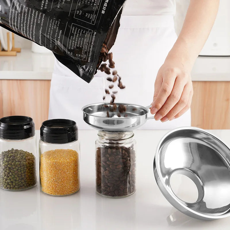 Stainless Steel Wide Mouth Funnel Canning Funnel Cup Jam Salad