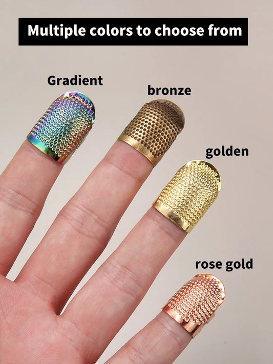 2PCS vintage adjustable thimble hand sewing thimble ring home non-slip