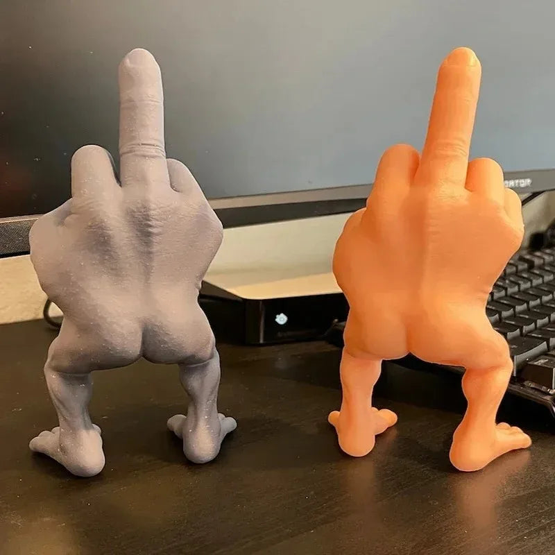 3d Printed Desktop Decorations Middle Finger Figure With Legs Refers