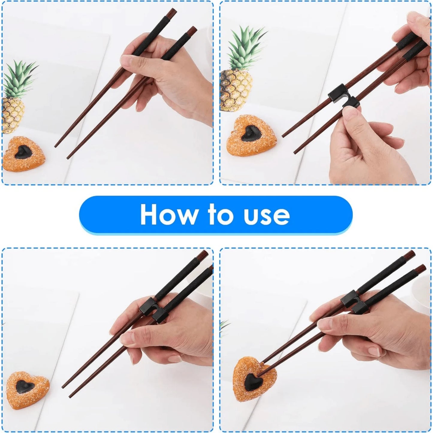 5 PCS Reusable Chopsticks Helpers Training Chopstick Hinges Connector