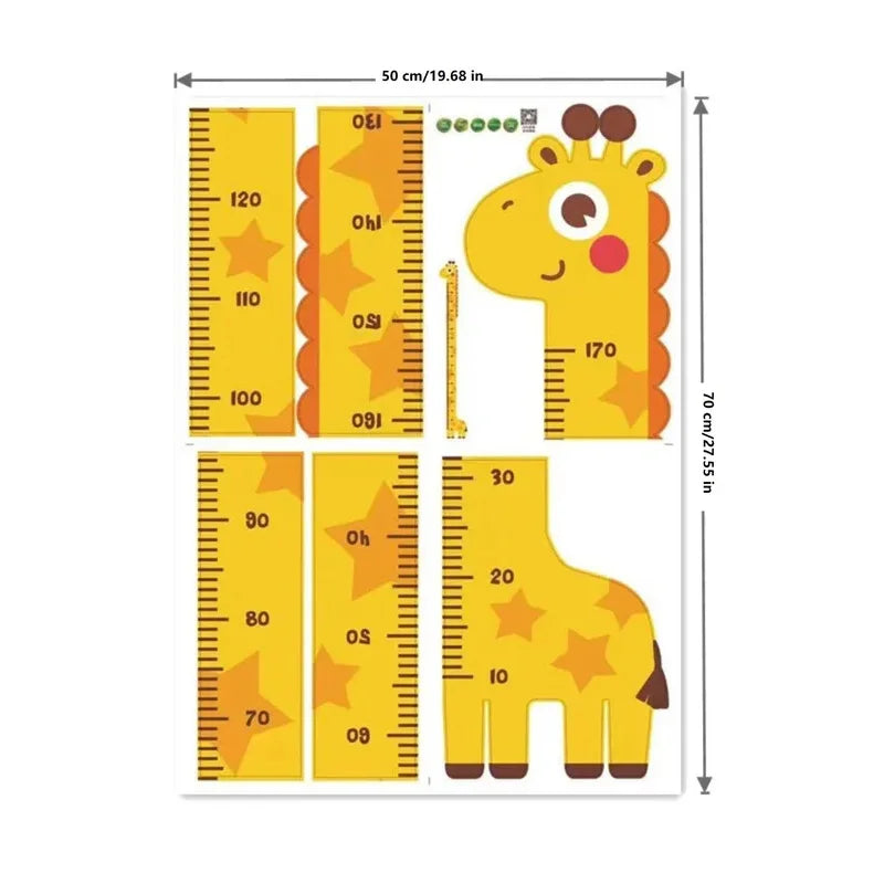 Cute Cartoon Height Sticker Unicorn Dinosaur Giraffe Wall Height