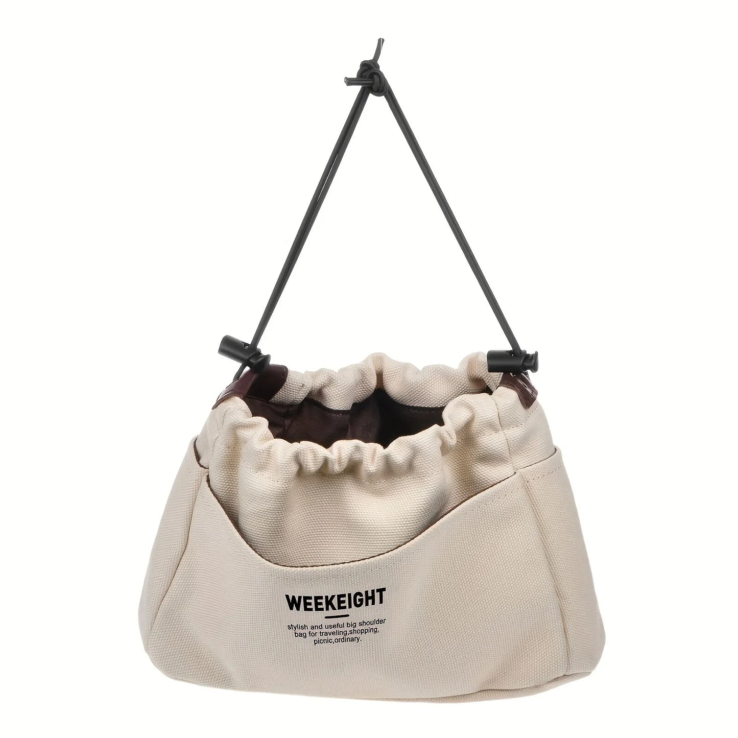 1/2pcs Drawstring Canvas Storage Organizers Multi-Pockets Liner Bag