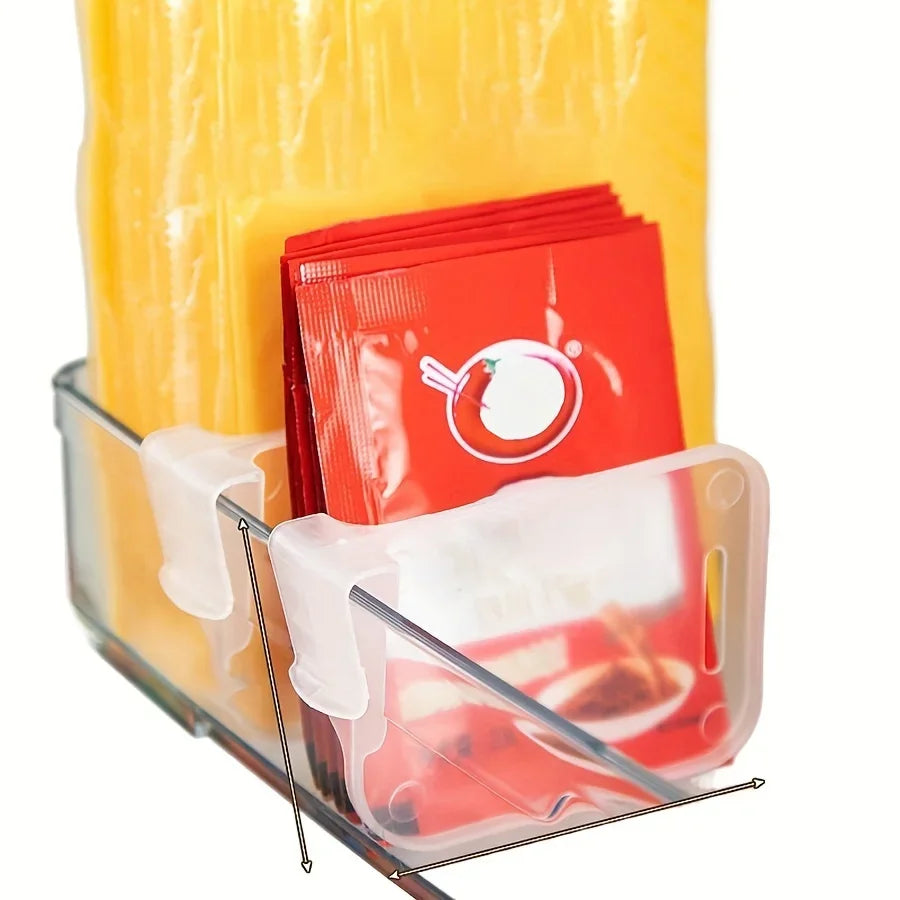 5 10 15 20PCS Sturdy Clear Refrigerator Organizer Dividers Adjustable