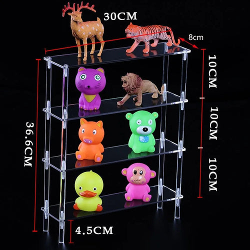 1-5 Tier Acrylic Display Stand,Clear Display Riser Rack for