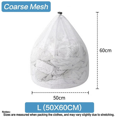 1PC Drawstring Laundry Bag Large Capacity 4 Size Fine Mesh Coarse Mesh