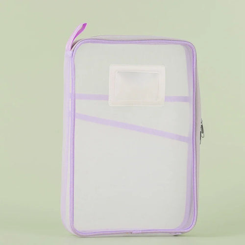 A4 Stationery Storage Bag Double-layer Mesh Zipper Bag Large Capacity